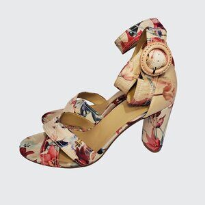 Naturalizer Rinna High Heeled Floral Ankle Wrap with Buckle Women's Shoe Size 9M